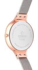 Obaku Sky Rose Bi Analog White MOP Round Dial Women's Watch - V173LXVWMC