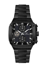 Ferro Eterna Analog Black Rectangular Dial Men's Watch - FM11485A-G