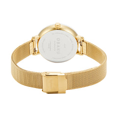 Obaku LILJE GOLD Analog White Round Dial Women's Watch - V299LXGWMG-EJBGW