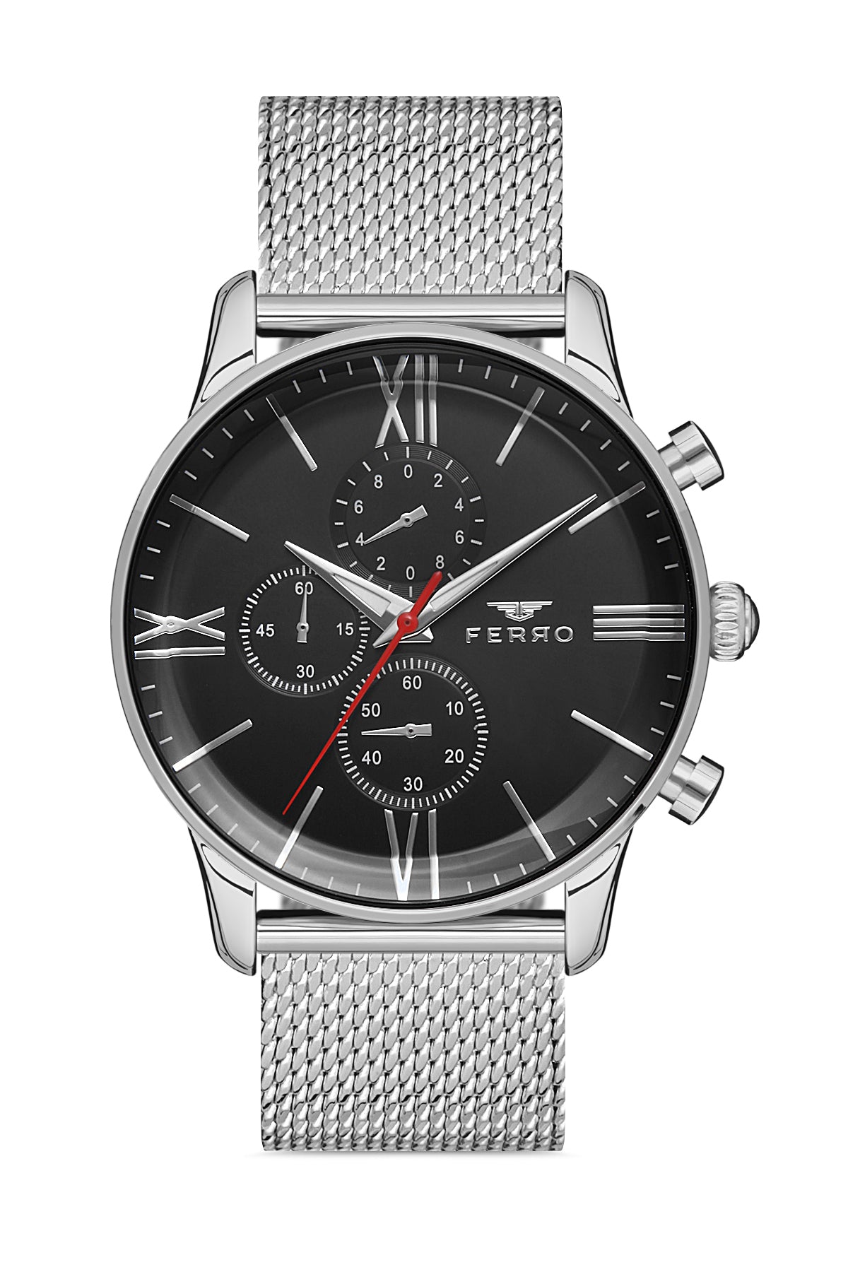 Ferro Tirreno Chronograph Black Round Dial Men's Watch - FM11188C-A2