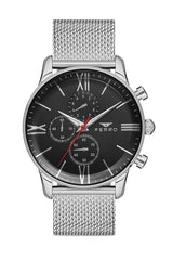 Ferro Tirreno Chronograph Black Round Dial Men's Watch - FM11188C-A2
