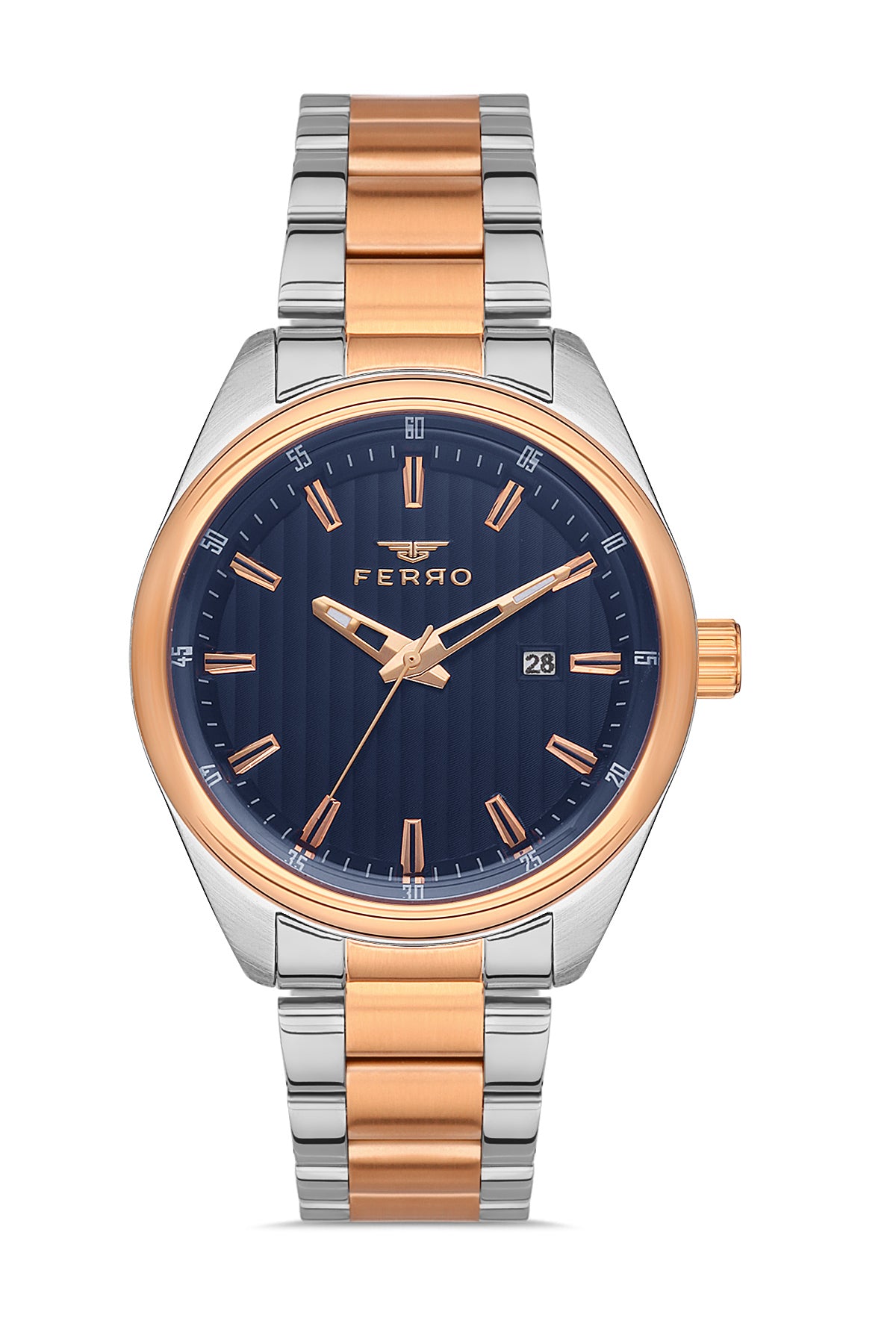 Ferro Trebbiano Analog Blue Round Dial Men's Watch - F11240A-E3