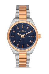 Ferro Trebbiano Analog Blue Round Dial Men's Watch - F11240A-E3