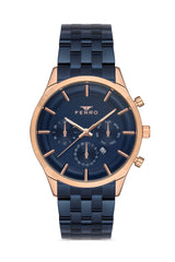 Ferro Sangiovese Multifunction Blue Round Dial Men's Watch - F40078A-T