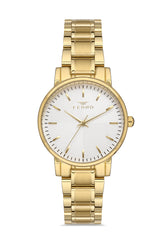 Ferro Analog White Round Dial Women's Watch - F21158A-B