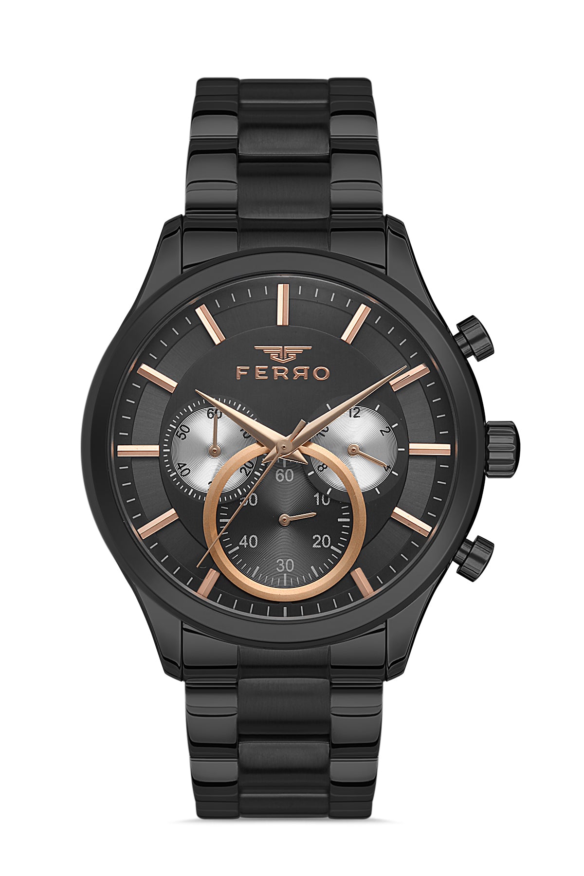 Ferro Capri Blu Multifunction Grey Round Dial Men's Watch - FM11309A-V