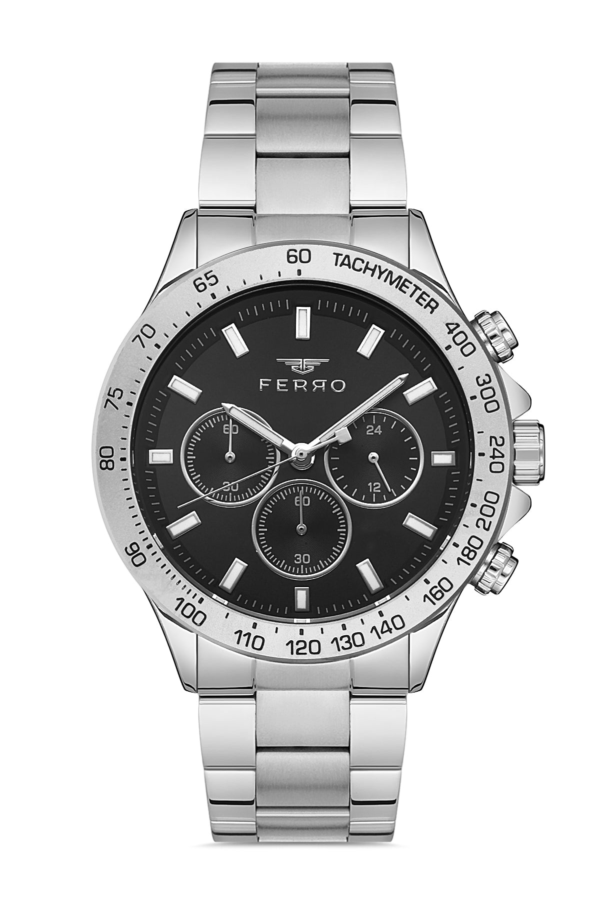 Ferro Chronograph Black Round Dial Men's Watch - FM11913A-A2