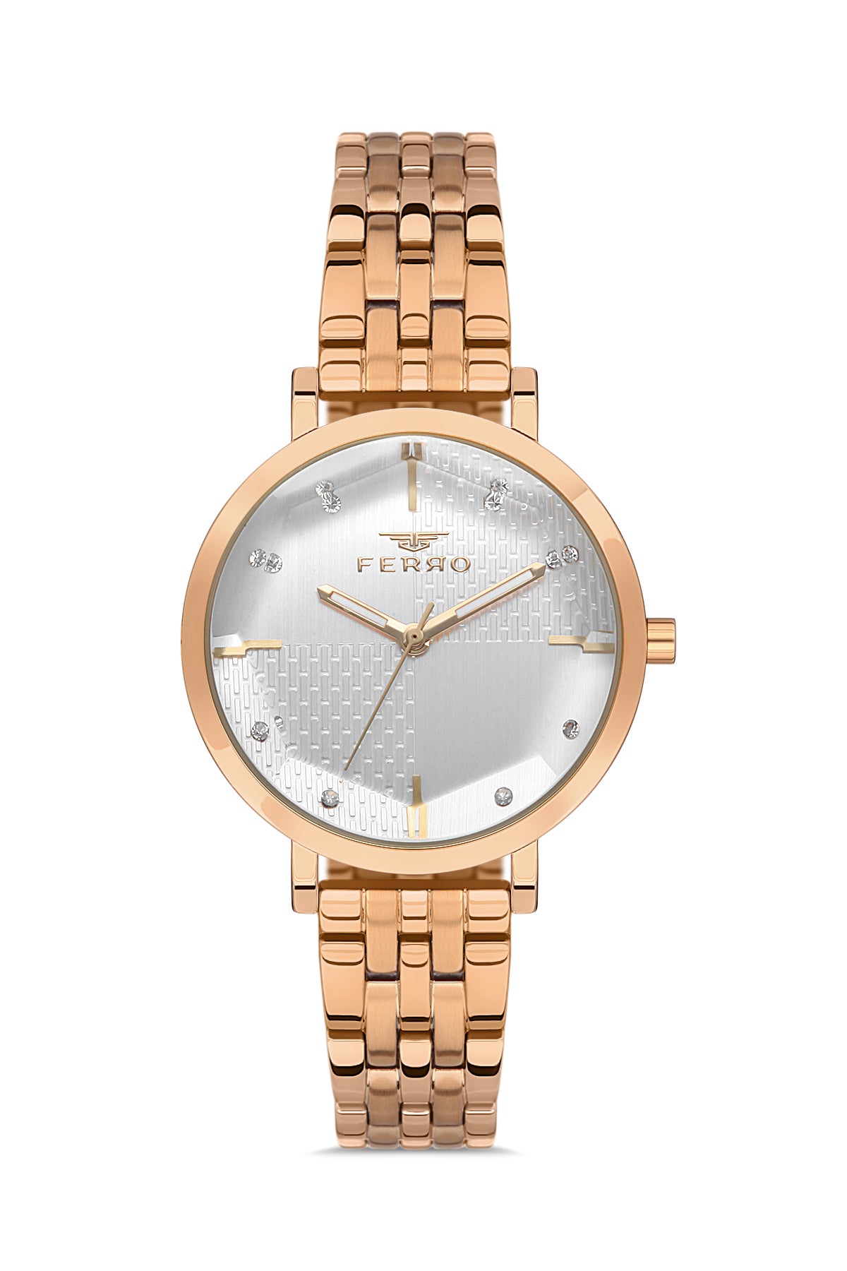 Ferro Verdicchio Analog Silver Round Dial Women's Watch - FL21252A-C