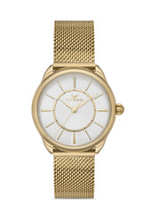 Ferro Analog Silver Round Dial Women's Watch - F21152C-B