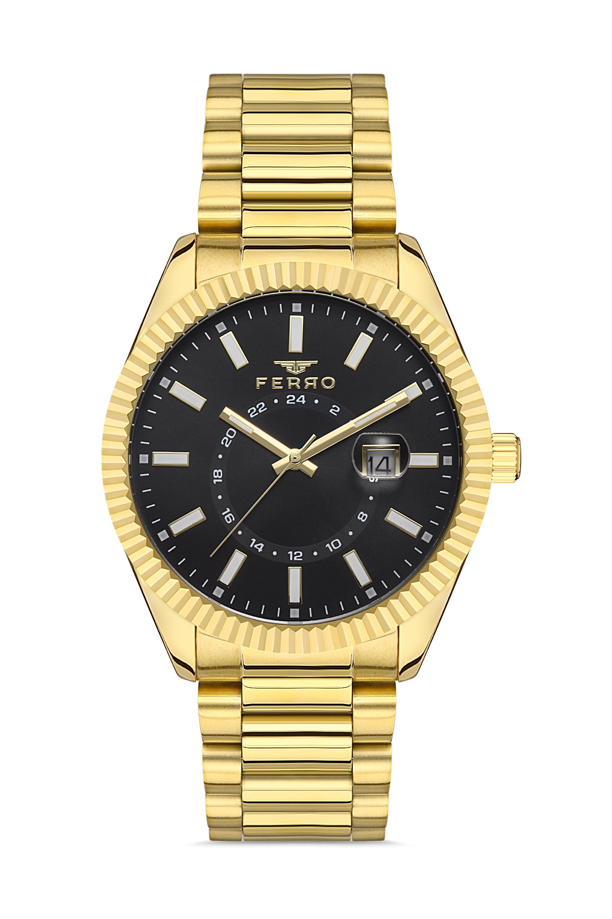 Ferro Cortese Analog Black Round Dial Men's Watch - F11288A-B2