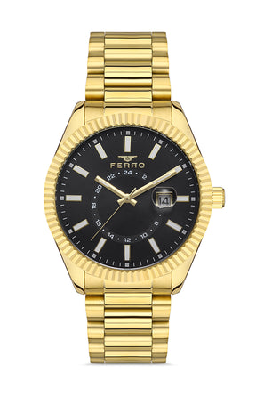Ferro Cortese Analog Black Round Dial Men's Watch - F11288A-B2