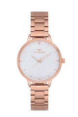 Ferro Analog Silver Round Dial Women's Watch - F21076A-116-C