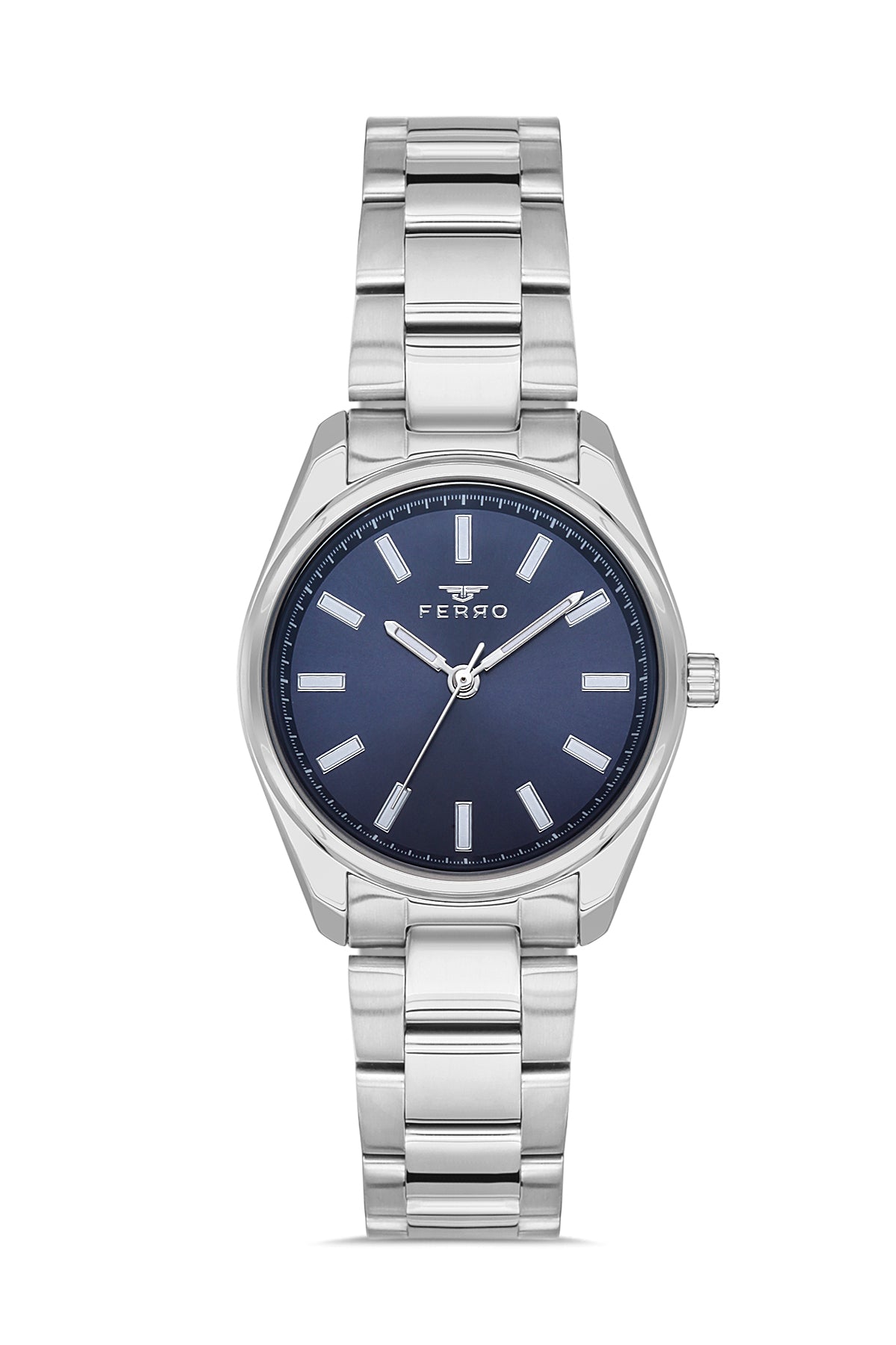 Ferro Analog Blue Round Dial Women's Watch - F21161A-A3