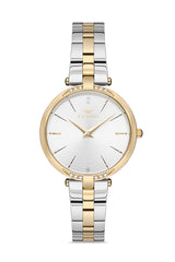 Ferro Analog Silver Round Dial Women's Watch - F21128A-D