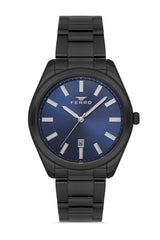 Ferro Analog Blue Round Dial Men's Watch - F11160A-V3