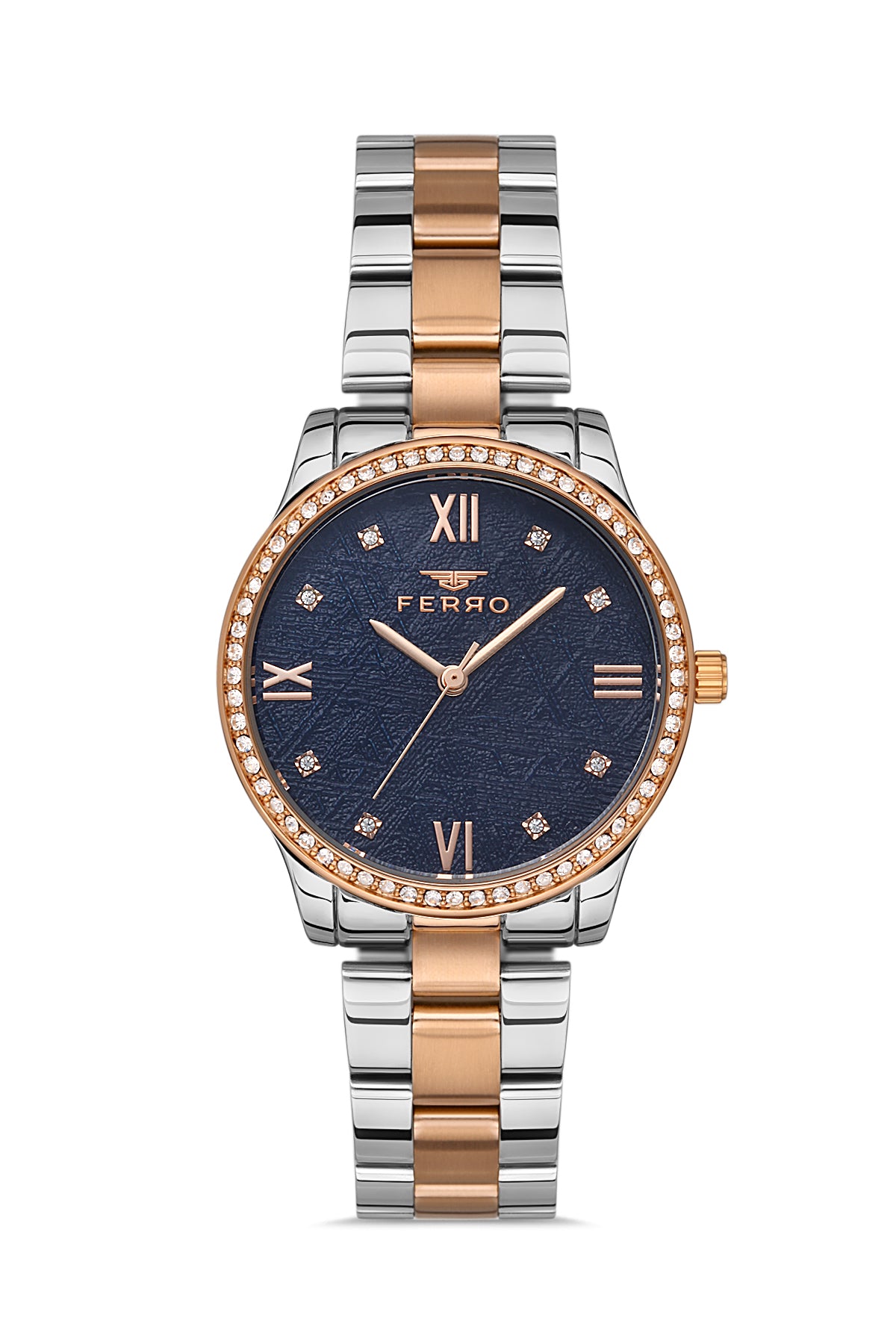 Ferro Verdicchio Analog Blue Round Dial Women's Watch - FL21271A-E3