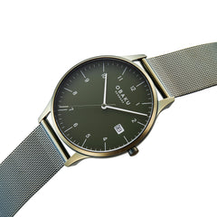Obaku CHIA LEAF Analog Green Round Dial Men's Watch - V298GDEEME