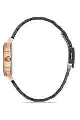 Ferro Analog Black Round Dial Women's Watch - F21184A-R