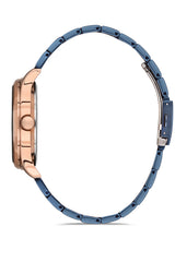 Ferro Analog Blue Round Dial Men's Watch - F11159A-T