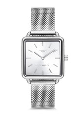 Ferro Analog Silver Square Dial Women's Watch - F11000C-996-A