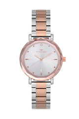 Ferro Analog Silver Round Dial Women's Watch - F21079A-E