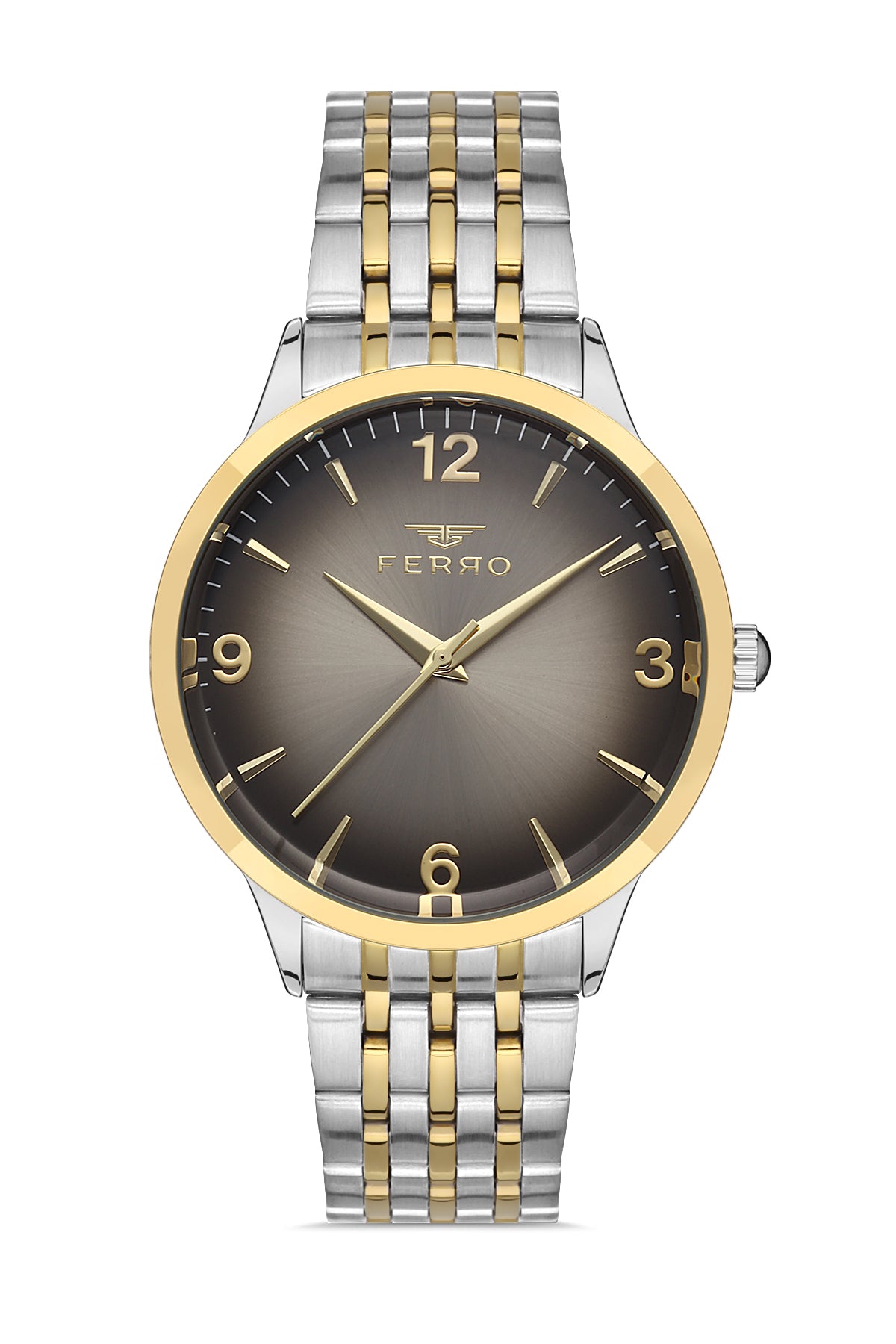 Ferro Analog Black Round Dial Men's Watch - F11932A-D2