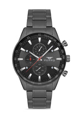 Ferro Chronograph Black Round Dial Men's Watch - FM11919A-G