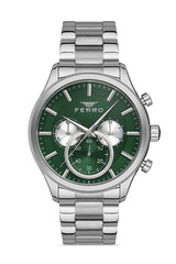 Ferro Capri Blu Multifunction Green Round Dial Men's Watch - FM11309A-A6