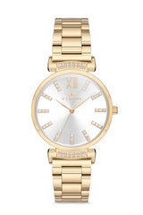 Ferro Analog Silver Round Dial Women's Watch - F21082A-B