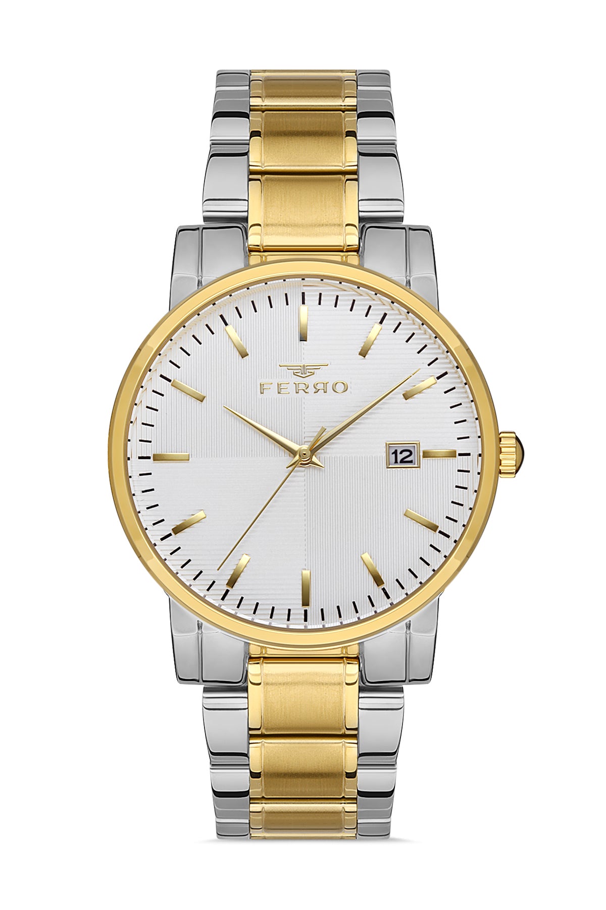 Ferro Siena Classica Analog Silver Round Dial Men's Watch - F11154A-D