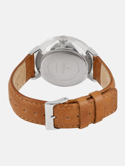 Obaku Rislen Cognac Analog White Round Dial Men's Watch - V190GDCWRZ