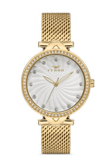 Ferro Analog Silver Round Dial Women's Watch - F2665C-B