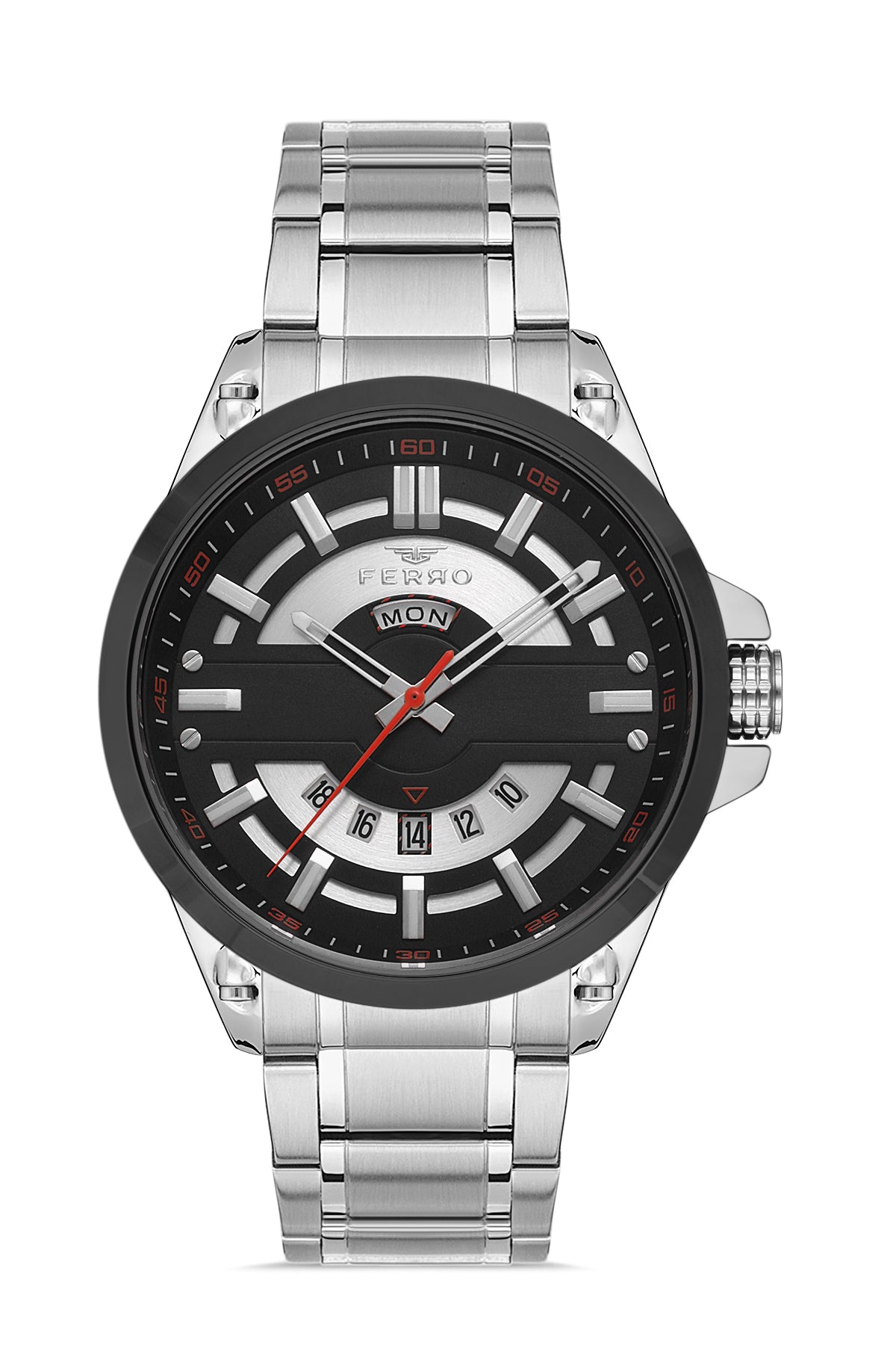 Ferro Montepulciano Analog Black Round Dial Men's Watch - F11201A-J2