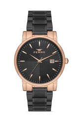 Ferro Siena Classica Analog Black Round Dial Men's Watch - F11154A-R