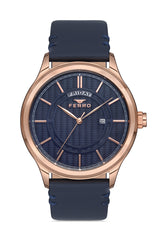 Ferro Siena Classica Analog Blue Round Dial Men's Watch - F11159B-T