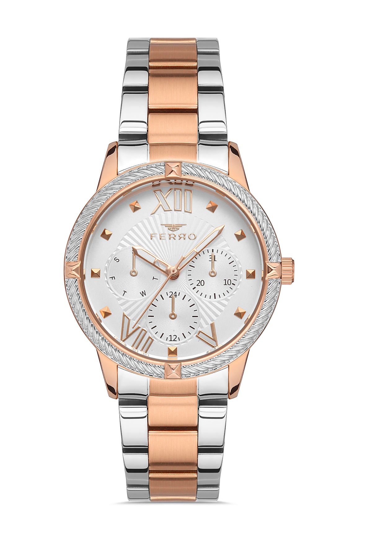 Ferro Sardegna Multifunction Blue Round Dial Women's Watch - FL40096A-E