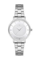 Ferro Analog Silver Round Dial Women's Watch - F21099A-A