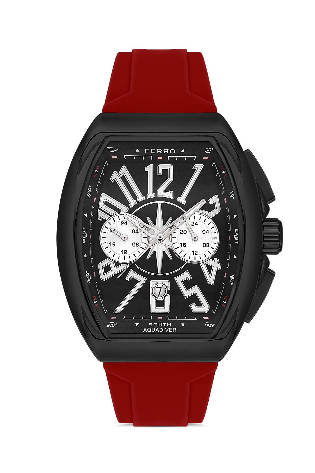 Ferro Riviera Analog BlackTonneau Dial Men's Watch - FM11444D-ZK