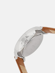 Obaku Rislen Cognac Analog White Round Dial Men's Watch - V190GDCWRZ