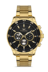 Ferro Litorale Chronograph Black Round Dial Men's Watch - FM11328A-B2