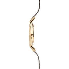 Obaku Lun Gold-Bi Analog Silver Round Dial Women's Watch - V158LEGIMC