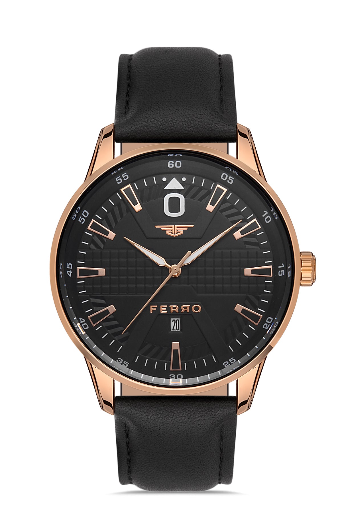 Ferro Montepulciano Analog Black Round Dial Men's Watch - F11199B-R
