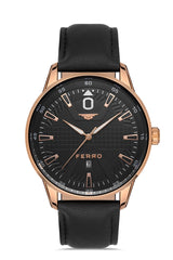 Ferro Montepulciano Analog Black Round Dial Men's Watch - F11199B-R