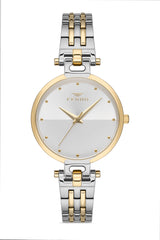 Ferro Analog Silver Round Dial Women's Watch - F21203A-D