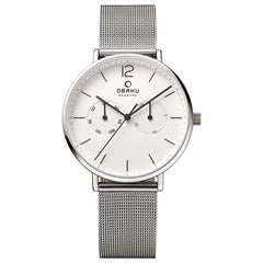 Obaku Flod Analog White Round Dial Men's Watch - V182GMCWMC