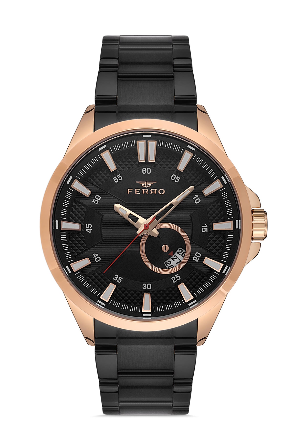 Ferro Montepulciano Analog Black Round Dial Men's Watch - F11208A-R