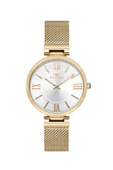 Ferro Analog Silver Round Dial Women's Watch - F21155C-B