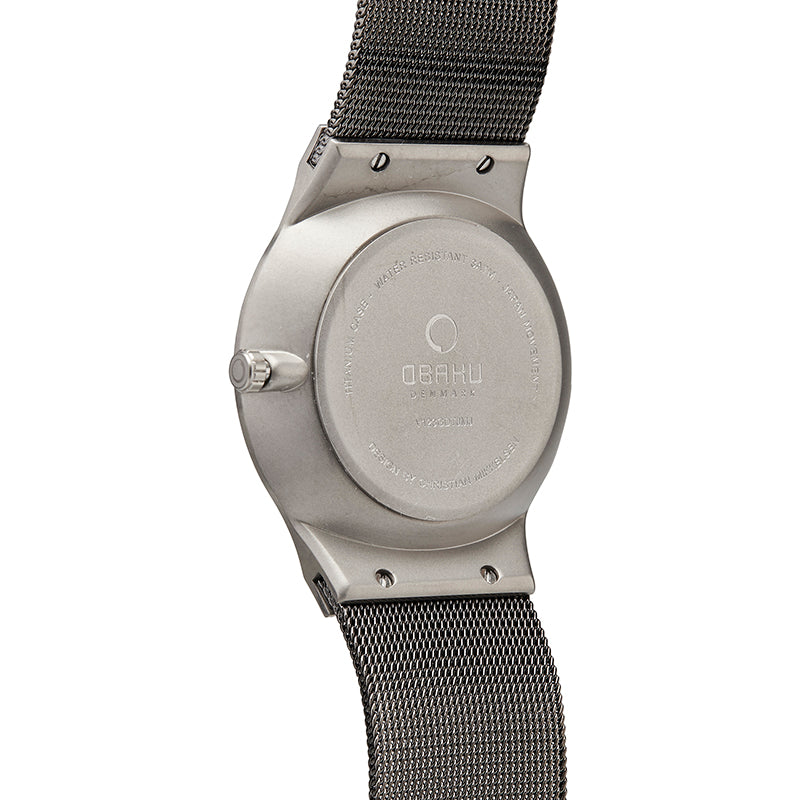 Obaku Fred Titanium Analog Grey Round Dial Men's Watch - V123GDTJMJ