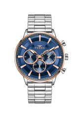 Ferro Multifunction Blue Round Dial Men's Watch - FM1973A-E