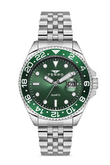 Ferro Analog Green Round Dial Men's Watch - F11196A-A6